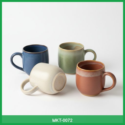 Artisan Ceramic Coffee Mugs (Set of 4)
