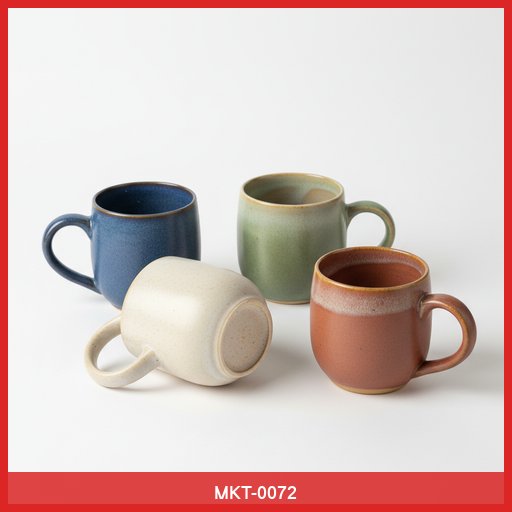 Artisan Ceramic Coffee Mugs (Set of 4)
