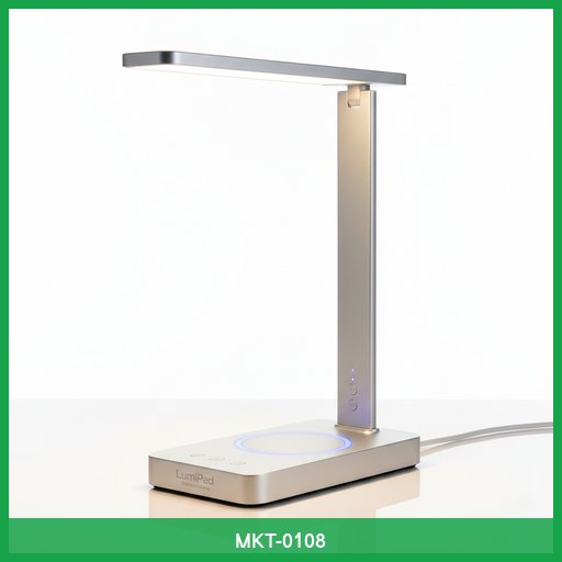 LumiPad LED Desk Lamp with Wireless Charging