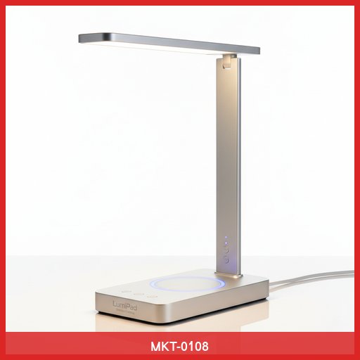 LumiPad LED Desk Lamp with Wireless Charging