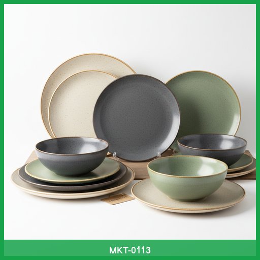 ArtisanCraft Ceramic Dinner Plate Set