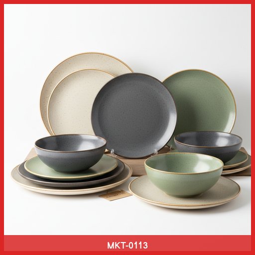 ArtisanCraft Ceramic Dinner Plate Set