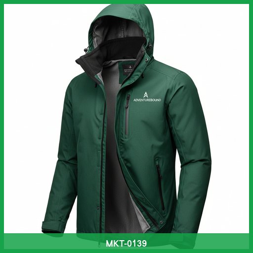 AdventureBound Men's Waterproof Rain Jacket