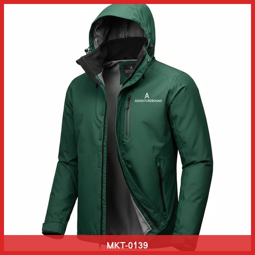 AdventureBound Men's Waterproof Rain Jacket