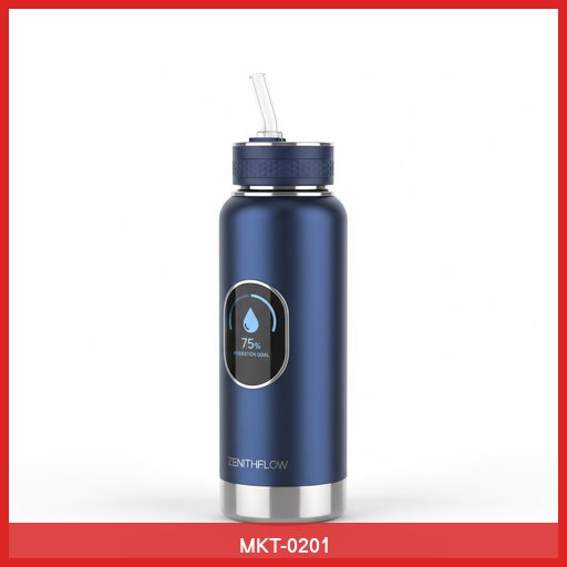 ZenithFlow Smart Water Bottle with Hydration Tracking