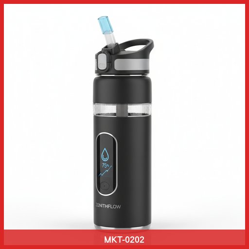 ZenithFlow Smart Water Bottle with Hydration Tracking