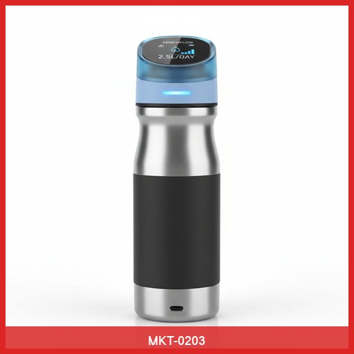 ZenithFlow Smart Water Bottle with Hydration Tracking