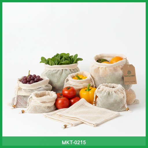 EcoHarvest Reusable Produce Bags (Set of 5)