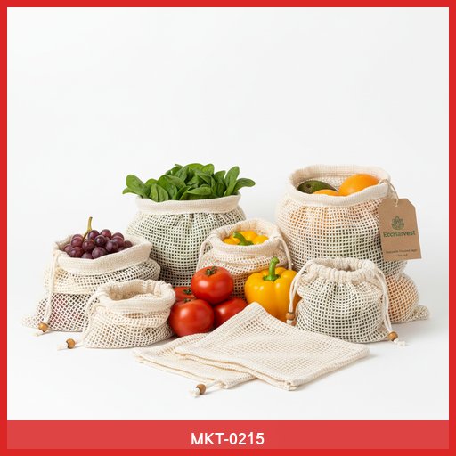 EcoHarvest Reusable Produce Bags (Set of 5)