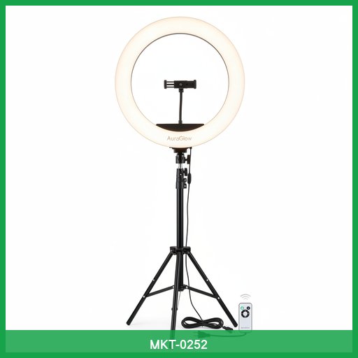 AuraGlow LED Ring Light Kit with Tripod Stand
