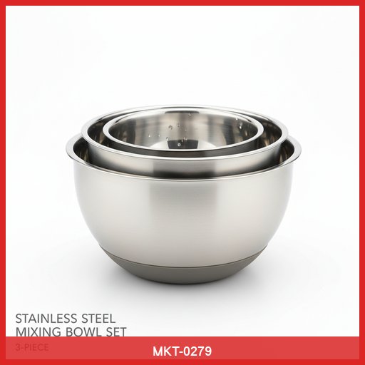 Stainless Steel Mixing Bowl Set (3-Piece)