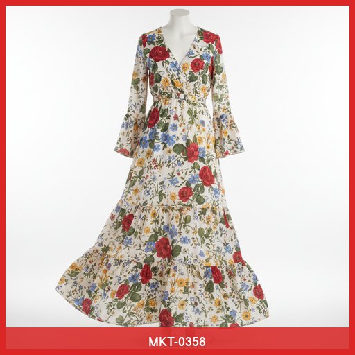 Women's Floral Print Maxi Dress