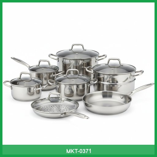 Stainless Steel 12-Piece Cookware Set
