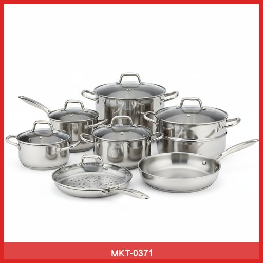 Stainless Steel 12-Piece Cookware Set