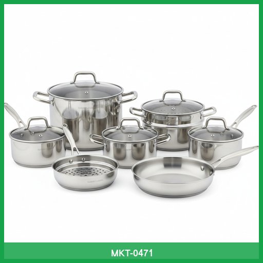 Stainless Steel Cookware Set (10-Piece)
