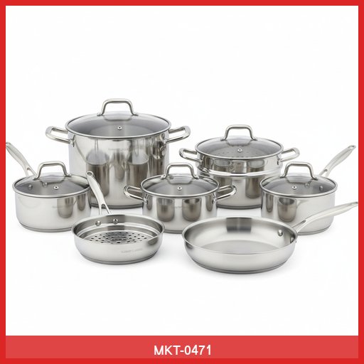 Stainless Steel Cookware Set (10-Piece)