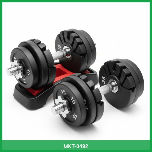 Adjustable Dumbbell Set (5-25 lbs)
