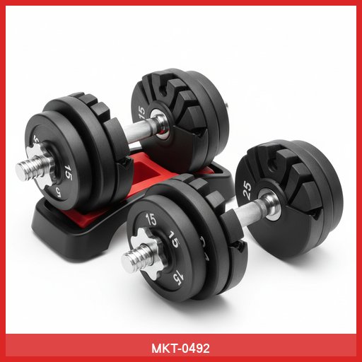 Adjustable Dumbbell Set (5-25 lbs)
