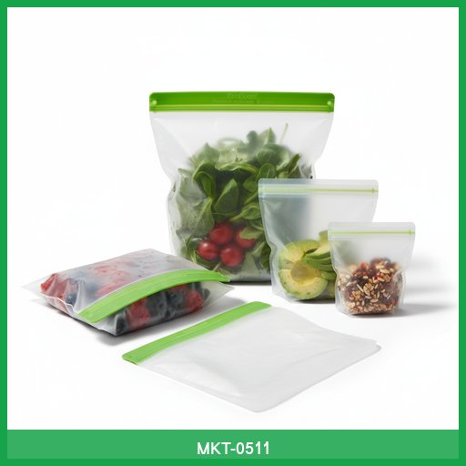 EcoBloom Reusable Silicone Food Storage Bags (Set of 4)