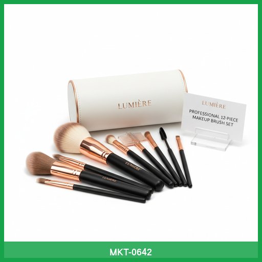 Professional Makeup Brush Set (12-Piece)