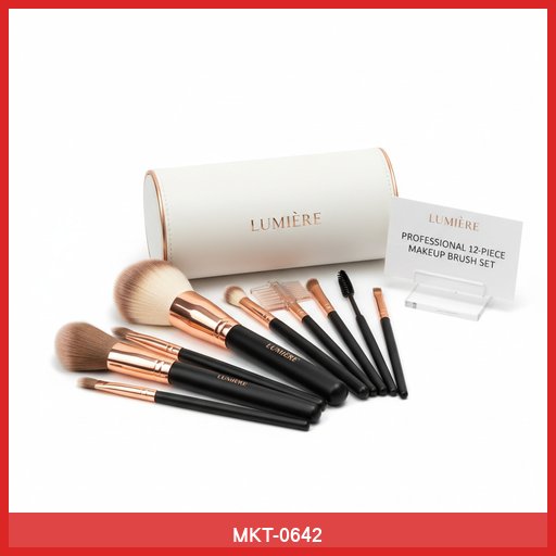 Professional Makeup Brush Set (12-Piece)