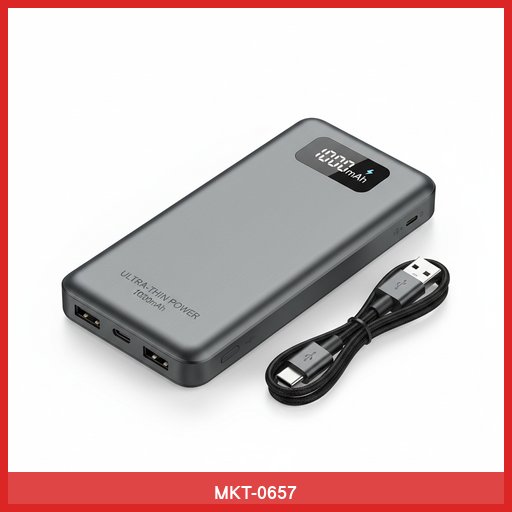 Ultra-Thin Portable Power Bank 10000mAh