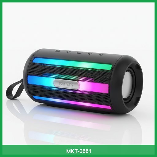 Portable Bluetooth Speaker with LED Lights