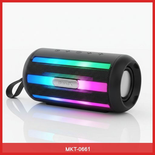 Portable Bluetooth Speaker with LED Lights