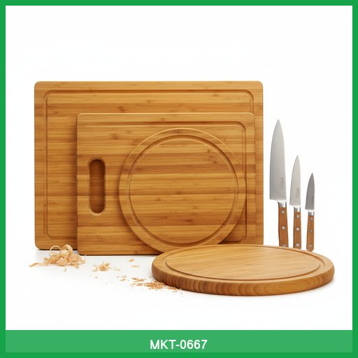 Bamboo Cutting Board Set (3-piece)