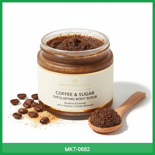 Exfoliating Body Scrub with Coffee Grounds
