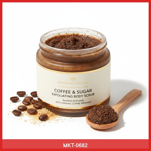 Exfoliating Body Scrub with Coffee Grounds