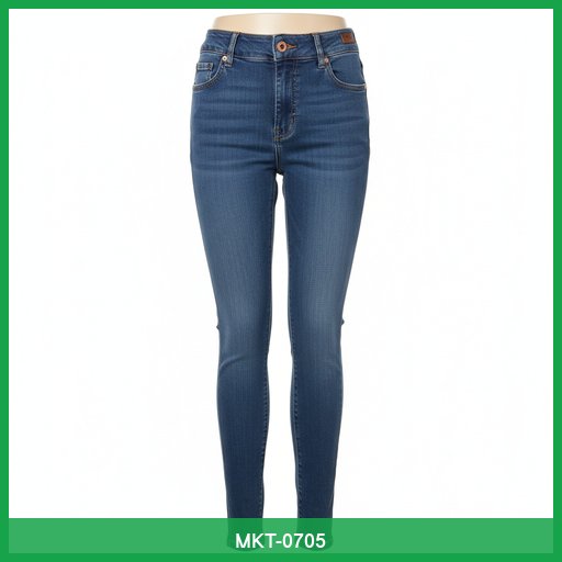 High-Waist Stretch Denim Jeans