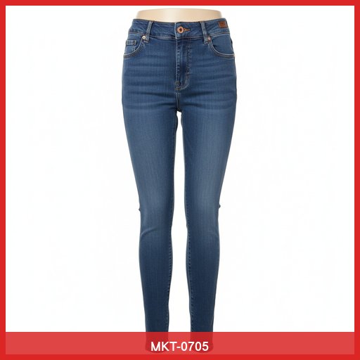 High-Waist Stretch Denim Jeans