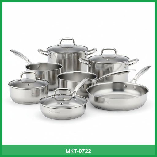 Stainless Steel Cookware Set (10-Piece)