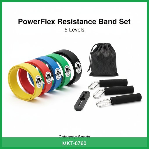 PowerFlex Resistance Band Set (5 Levels)