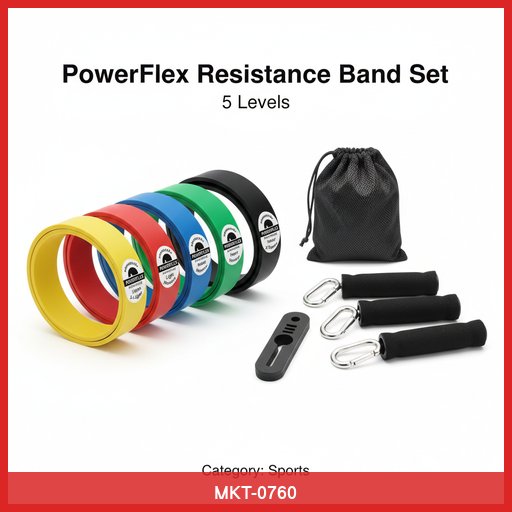 PowerFlex Resistance Band Set (5 Levels)