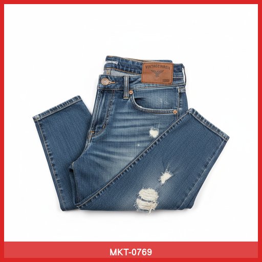 VintageWash Distressed Denim Jeans