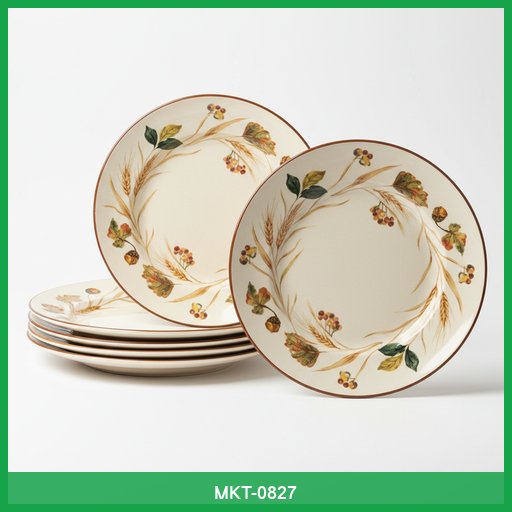 Heirloom Harvest Ceramic Dinner Plates (Set of 4)