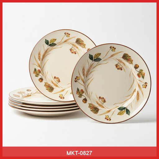 Heirloom Harvest Ceramic Dinner Plates (Set of 4)