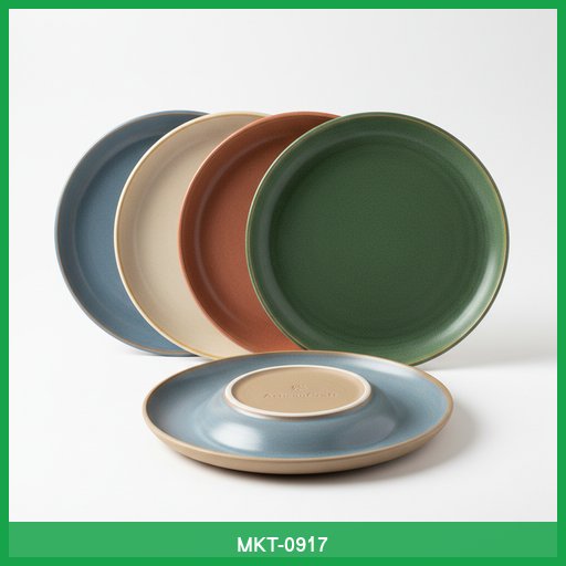 ArtisanCraft Ceramic Dinner Plates (Set of 4)