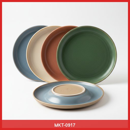 ArtisanCraft Ceramic Dinner Plates (Set of 4)