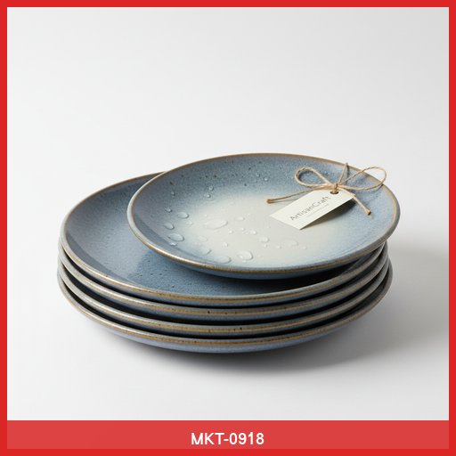 ArtisanCraft Ceramic Dinner Plates (Set of 4)