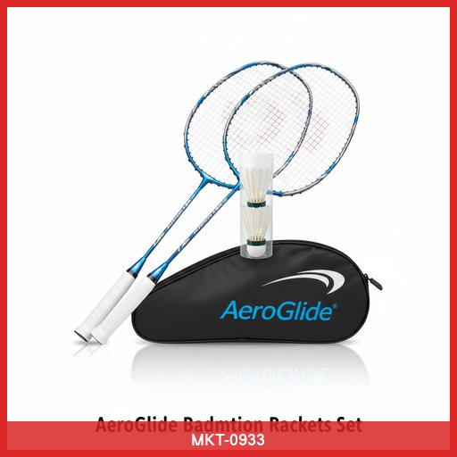AeroGlide Badminton Racket Set