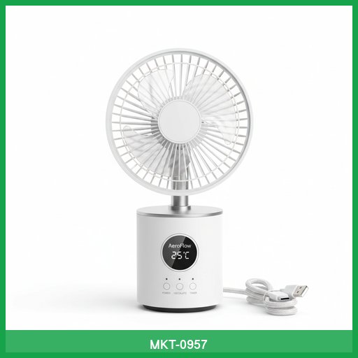 AeroFlow Portable Desk Fan