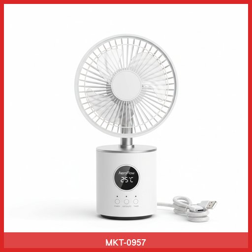 AeroFlow Portable Desk Fan