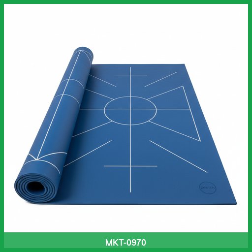 Yoga Mat with Alignment Lines