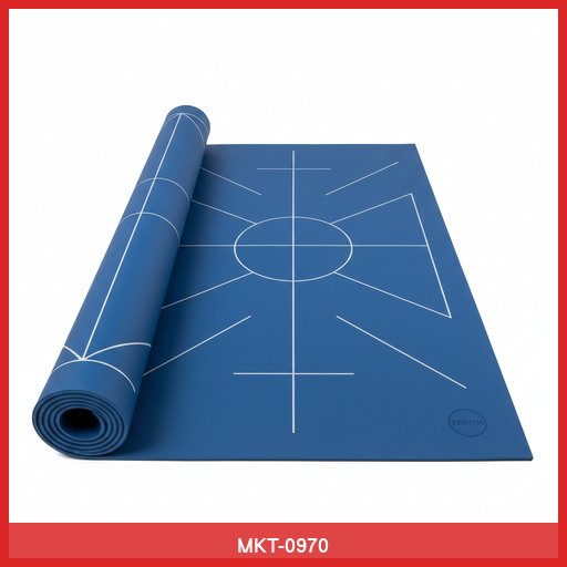 Yoga Mat with Alignment Lines