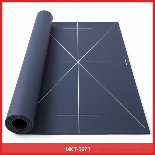 Yoga Mat with Alignment Lines
