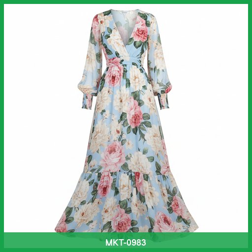 Women's Floral Print Maxi Dress