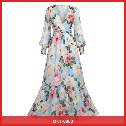 Women's Floral Print Maxi Dress